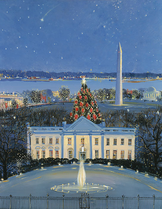White House at Christmas Limited Edition Fine Art Greenwich