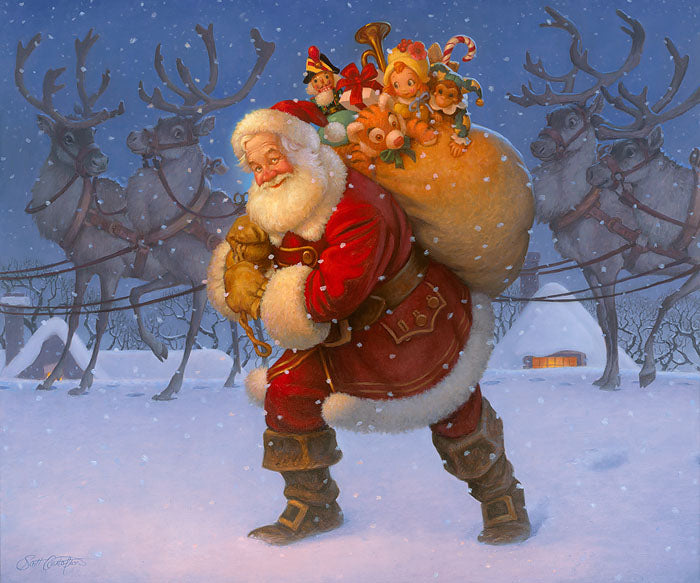 Santa with Reindeer