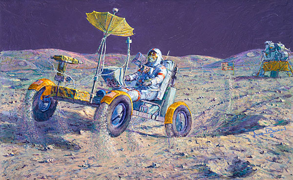 Lunar Grand Prix By Alan Bean