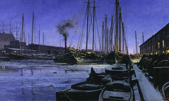 Winter Dawn at Boston T Wharf