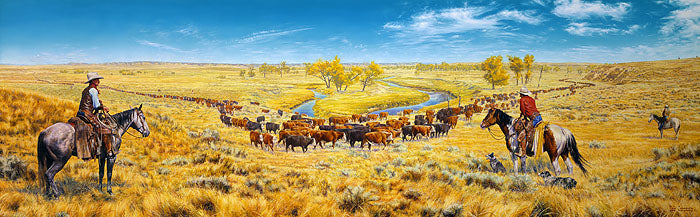 NOTH’N LIKE THE FEEL’N OF RID’N A FINE HORSE ... THROUGH WYOMING COUNTRY... THAT’S STILL CONSIDERED FRONTIER