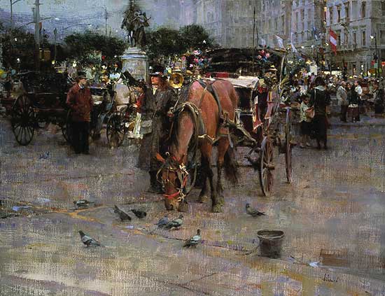 Carriages in Front of Plaza House