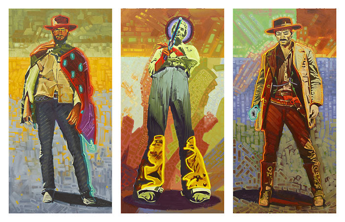 Neon Gunslingers Triptych