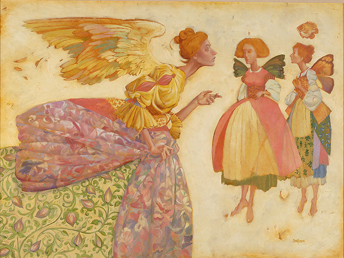 Angel with Two Faeries