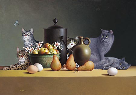 Still Life with Three Eggs and Four Pairs