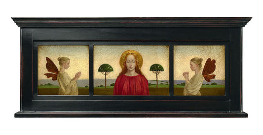 Madonna with Two Angels framed