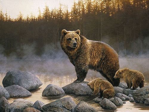 The Stillness (Grizzly & Cubs)